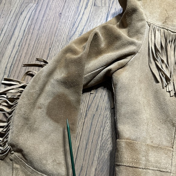 Pioneer Wear Suede Leather Fringe Jacket Vintage Western Ladies SZ 12 COWGIRL - Picture 10 of 16